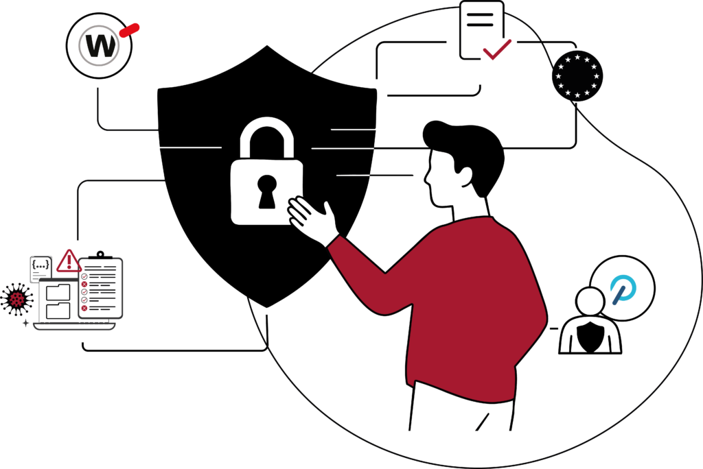 cybersecurity and systems illustration